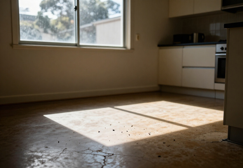 Cockroaches in a Vaucluse apartment before treatment